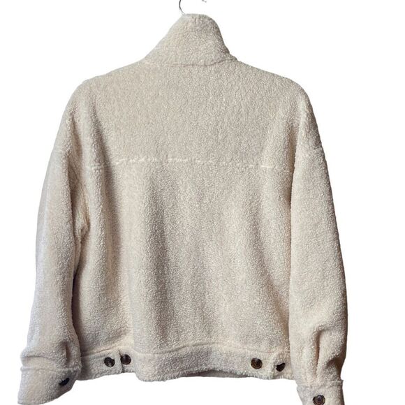 Forever 21 Wm’s Sz Med Faux Shearling Button Up Bomber Jacket - Picture 5 of 7